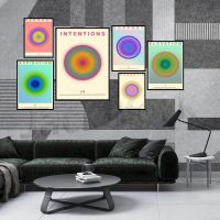 Gradient โปสเตอร์ Wall Art Aura สีสันสดใสพร้อมหมายเลขแองเจิล,โหราศาสตร์พิมพ์ได้,การตกแต่งผนังทางจิตวิญญาณ,การยืนยันในเชิงบวก