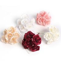 【LZ】™◕✠  Artificial Flower Stamens Rose Bouquet Casamento Casa Decoração de Natal Scrapbooking DIY Garland Caixa de presente 6Pcs Novo