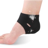 ☬☾☌ 1Pair Silicone Moisturizing Gel Heel Socks Black Elastic Cloth Cracked Dry Foot Skin Care Protectors Insole Pad Sock Anti-crack