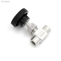 ♧ 1/8 quot; 1/4 quot; BSP Equal female Thread SS 304 Stainless Steel Flow Control shut off Needle Valve