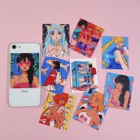 9pcs/bag Cute anime girl stickers DIY scrapbooking phone journal album diary happy plan decoration stickers