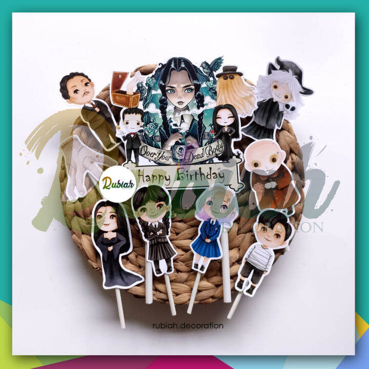 Topper cake karakter Wednesday / Hiasan Kue Ulang Tahun | Lazada Indonesia