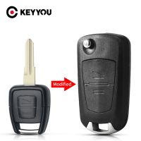 KEYYOU Modified Car Flip Key Case 2 Buttons Remote Key Shell For Vauxhall Opel Astra Zafira Vectra Omega HU100/HU46/HU43/YM28