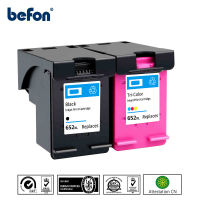 2022Befon Remanufactured HP 652 652XL HP652เปลี่ยนตลับหมึกสำหรับ Deskjet 1115 1118 2135 2136 2138 3635 3636 3638 3838 3835