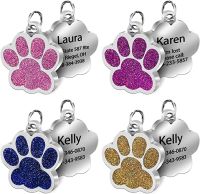 【DT】Personalized Dog Tag Stainless Steel Name Engraved ID Tags For Dog Collar Anti-Lost Pet Nameplate Pendant For Pitbull Labrador  hot