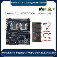 X99 Dual Motherboard +Switch Cable+SATA Cable Support 5 GPU LGA2011 V3/V4 8XDDR4 RAM Slot PCIE16X SATA3.0