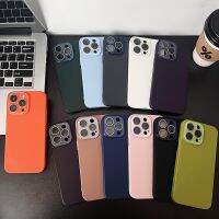 ใช้บังคับ 15 เคสศัพท์มือถือเลนส์คริสตัลป้องกันดวงตาแอปเปิ้ล 14PRO น้ำมันหนัง PC เคสป้องกันแบบหุ้มทั้งเครื่องแบบแข็ง