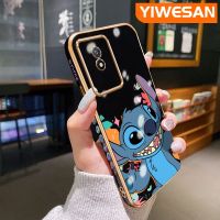 YIWESAN เคสสำหรับ Vivo Y02 Y11 Y02A เคสซิลิโคนบางลายการ์ตูนสุดหรูขอบสี่เหลี่ยมลวดลายใหม่คลุมทั้งหมดเคสป้องกันเลนส์กล้อง