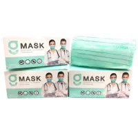 G Mask สีเขียว G-Lucky Mask หน้ากากอนามัย 3 ชั้น G Lucky Mask ทางการแพทย์ สีเขียว (1 กล่อง 50 ชิ้น)
