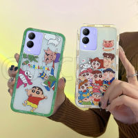 เคสโทรศัพท์ Vivo Y17s 2023 ล่าสุดน่ารักการ์ตูนไดโนเสาร์รูปแบบโปร่งใสลื่นกันกระแทกปลอกยางนุ่มเคส VIVO Y17S เคสสวยรูปแบบโทรศัพท์ฝาครอบ