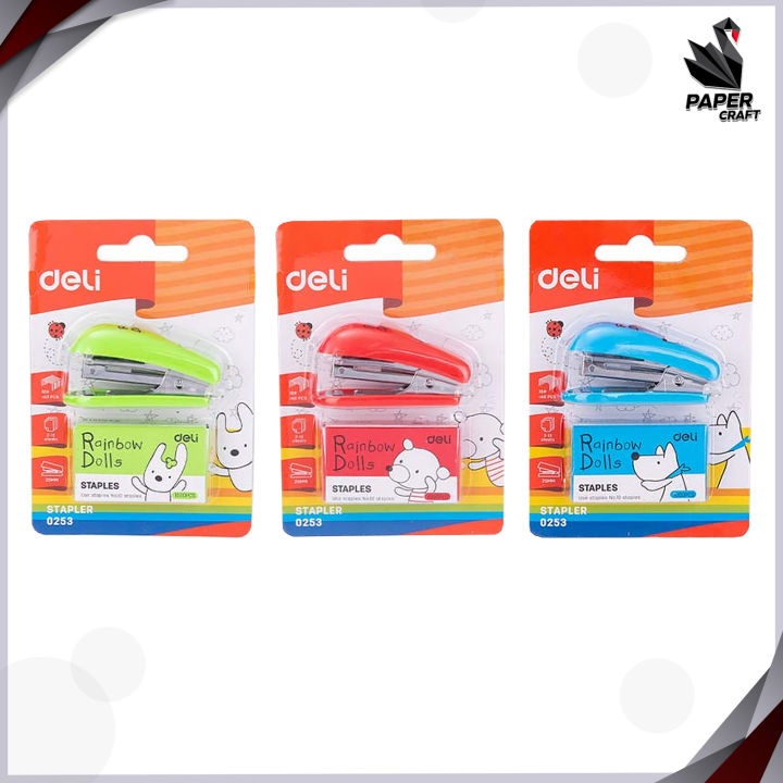 เครื่องเย็บกระดาษ-deli-0253-mini-stapler-ชุดเย็บกระดาษมินิ-เบอร์-10-ฟรี-ลวดเย็บ-1กล่อง-แม็คเย็บ-จำนวน-1-ชิ้น