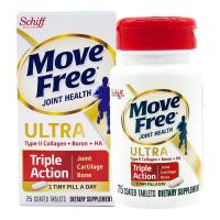 Schiff Move Free Ultra Triple Action Joint Supplement, 75 Tablets เสริมสุขภาพข้อกระดูกอ่อนและกระดูก Exp：07/2024