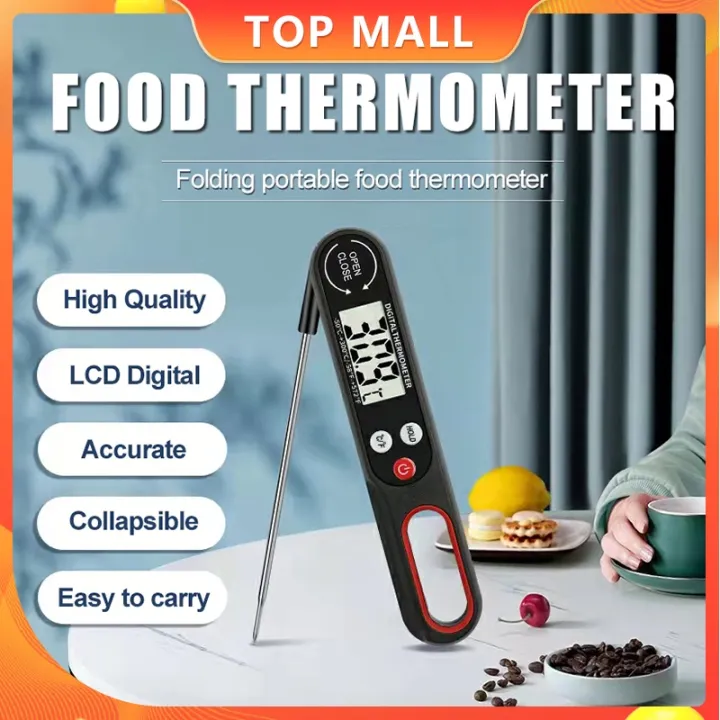 Foldable Digital Food Thermometer Instant Read Kitchen Meat Thermometer ...