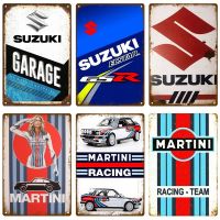 Martini Suzuki สำหรับโรงรถแผ่นป้ายโลหะ Vintage Wall โปสเตอร์ Vintage Retro Room บ้านอุตสาหกรรมแขวนตกแต่งป้ายดีบุก  （Stock size: 20cm * 30cm）