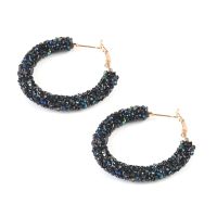 XJ-Fashion Women Elegant Hook Earrings Crystal Ear Stud Dangle Hoops Jewelry Gift