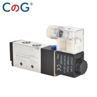 CG 4V210-08Air Valve 5 Way Port 2 Position Gas Pneumatic Electric Magnetic Valve DC24V AC220V Port 1/4 quot; Solenoid Valve