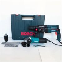 จัดชุด หินเจียร makita รุ่น 9553 +สว่านโรตารี่  bosch(8 หุน) รุ่น   2-26DFR**สินค้าเป็นงานเทียบไต้หวัน เกรด AAA **