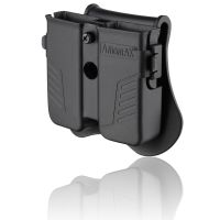 1pcs Amomax Tactical Double Magazine Pouch For Universal 9mm .40 .45 Caliber Single Double Stack Magazines - Black