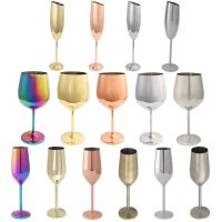 304 stainless steel wine glass oblique mouth creative red wine glass champagne glass goblet family banquet outdoor dining cross-border glass cup