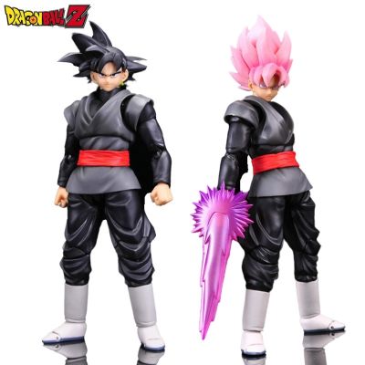 ZZOOI Anime Dragon Ball Assembled Super Saiyan Zamasu Goku Black SHF Figure Action Figurine PVC Model Decoration Statues Toy Gift
