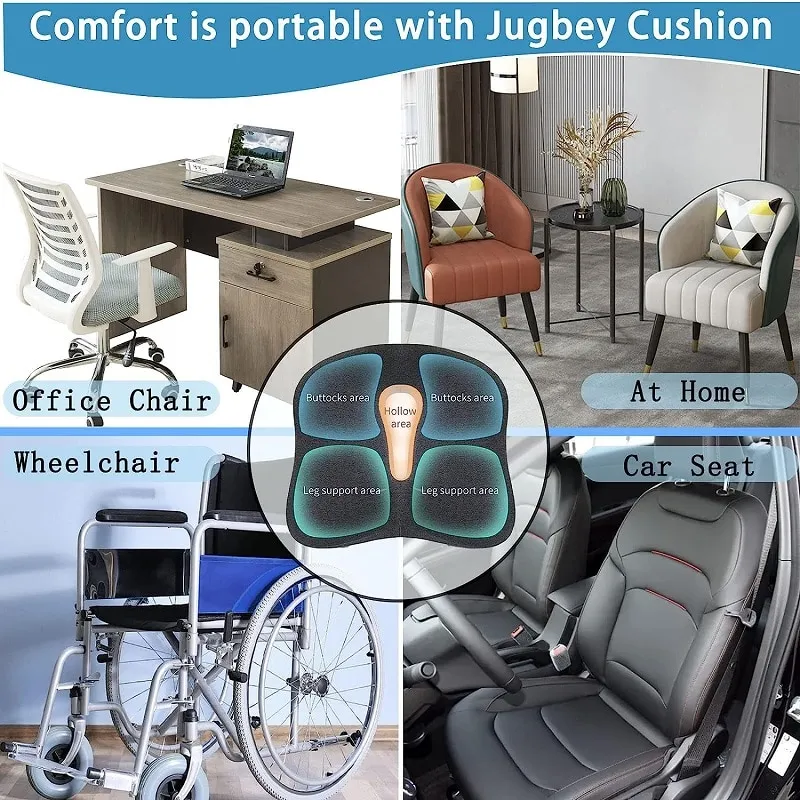 Cushion Lab Patented Pressure Relief Seat Cushion for Long Sitting Hours on  Office/Home Chair, Car, Wheelchair - Extra-Dense Memory Foam for Hip,  Tailbone, Coccyx, Sciatica - Light Grey 