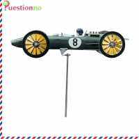 {Questionno} Metal Racer Windmill Iron Aircraft Wind Spinners สนามหญ้า Pinwheel สำหรับลานกลางแจ้ง