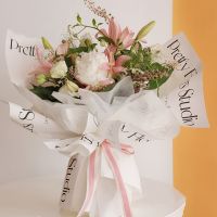 【CW】 20 Sheets Wrapping Paper 45x30cm Small Bouquet Valentine  39;s Material