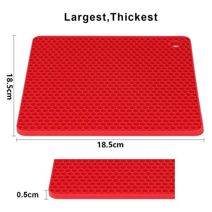 4-pieces-of-silicone-table-mat-non-slip-heat-insulation-honeycomb-kitchen-table-mat-multi-purpose-heat-pad