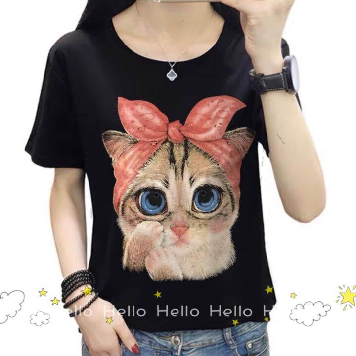 Cute Pusa Cartoon Character T-shirt (unisex) | Lazada PH