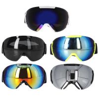 Ski Goggles PE Coated Lens Anti Fog Double Layers Adjustable Frameless Skiing Accessories for Snowmobiling