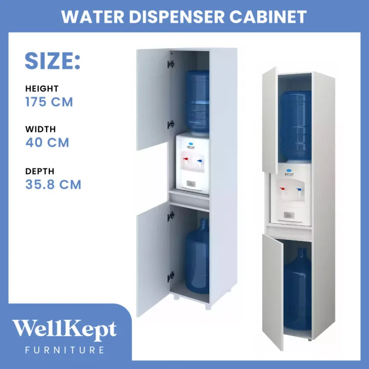 WellKept Furniture 2 Door White Water Dispenser Multi Purpose