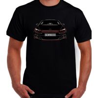 Fan Scirocco Line Car Drawing Fine Art Graphic Design คุณภาพสูงพิมพ์ Gildan เสื้อยืดผู้ชาย T-Shirt