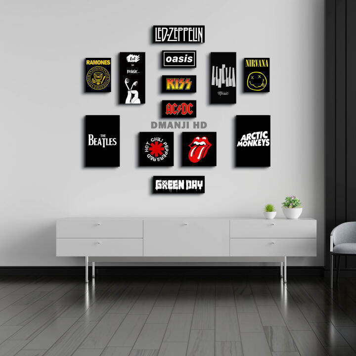 DMANJI HD Poster kayu Walldecor Aesthetic Band 90an Hiasan dinding