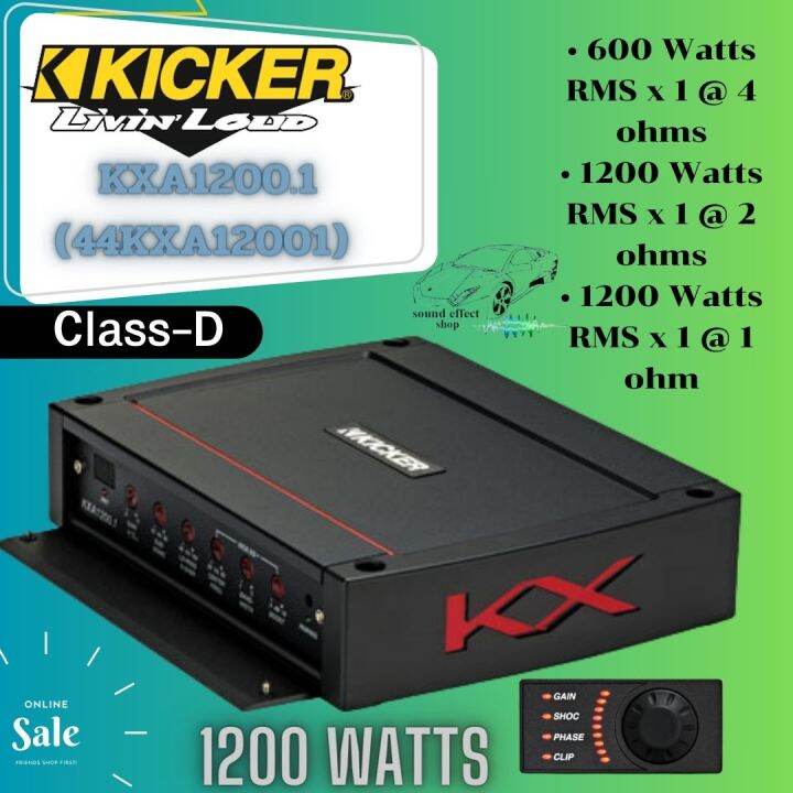 เพาเวอร์แอมป์ KICKER KXA1200.1 MonoBlock CLASS D 1 Ohm กำลังขับ 1200