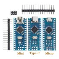 IUTRE Type-C มินิมินิ Bootloader เข้ากันได้ สำหรับ Arduino CH340 บอร์ดพัฒนา Arduino โมดูลพลังงาน ตัวควบคุมนาโน3.0 บอร์ดควบคุมขนาดเล็ก ไดร์เวอร์ USB CH340