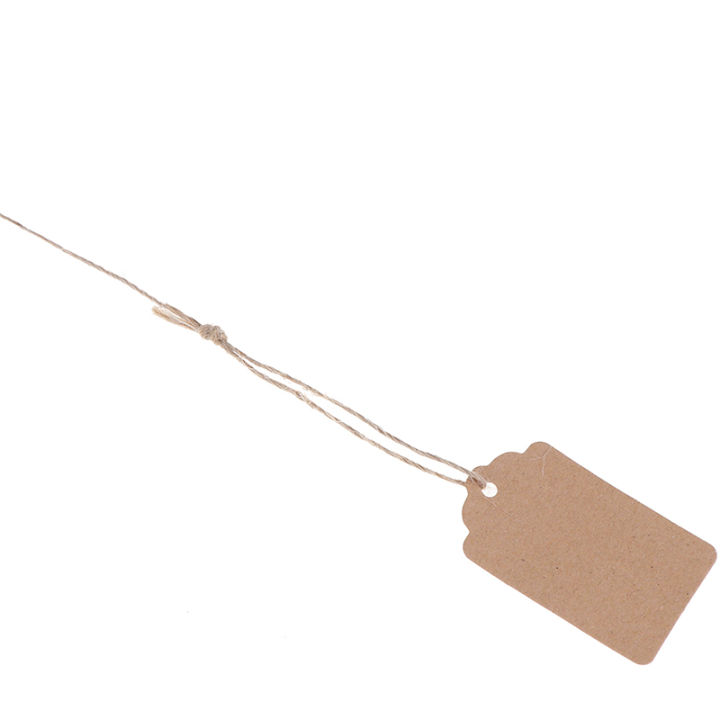 mazalan-100pcs-blank-kraft-jewelry-ป้ายราคาสตริงป้ายราคาด้วย-string-20m