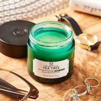 THE BODY SHOP TEA TREE ANTI-IMPERFECTION NIGHT MASK 75ml. มาส์กเนื้อเจลสดชื่น และเบาสบายผิว ดูแลผิวในยามค่ำคืน สำหรับผิวมันและผิวที่มีปัญหาสิว