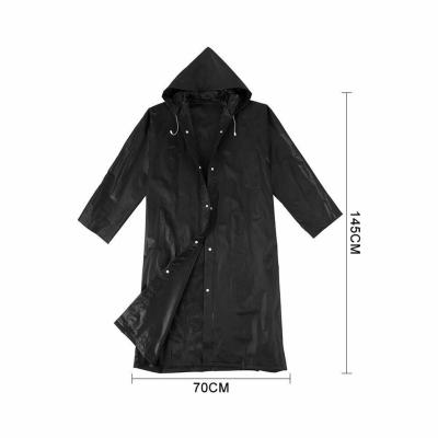 3 Pcs Adult Raincoat Outdoor Rainwear EVA Cloth Hoodie Long Rain Waterproof with Hat Buttons Slicker For Outdoor Hiking Travel