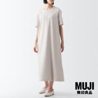 มูจิ ชุดเดรสแขนสั้นผ้าทออินเตอร์ล็อค ผู้หญิง - MUJI Interlock Short Sleeve Dress