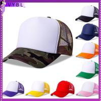 VYBL ปรับได้ หมวกแบน ตาข่าย หมวกแก๊ป Sunhat หมวกเบสบอล หมวก trucker