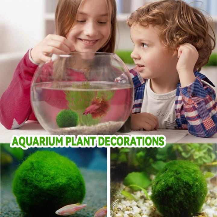 Moss Balls For Fish Tank Aquarium Plant Ornament Helps Stabilise