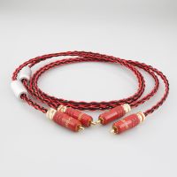 New High Fidelity Audiocrast 6AG Silver Plated Audiophile High-Definition Audio Interconnect Cable RCA To RCA Audio Cable