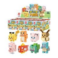 ป่าร้อน LIN431 - ♂▨ Pikachu Blocks Charmander Anime Figures Adventure Child Educational Assembly