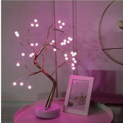 LED Night Light Mini Christmas Tree Light Twinkling Copper Wire Light Garland Lamp For Holiday Home Kids Bedroom Decor Luminary