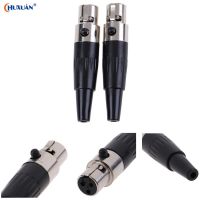 1Pcs Mini High Quality XLR 3 4 Pin Female Plug Small XLR Audio Microphone Connector For MIC Soldering Straight Accessories