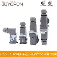 HDC HA Heavy Duty Connector 5core (4 1) 10A Rectangular Aviation Plug Socket Waterproof Male Female Industrial Top and Side Line