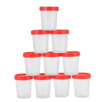 10 pieces urine cup 120 ml + screw cap urine sample cup urine cup plastic cup