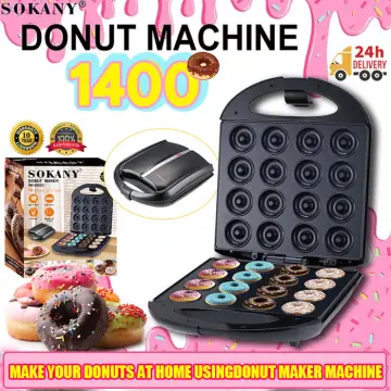  Mini Donut Maker Machine for Home, 1400W Double-Sided