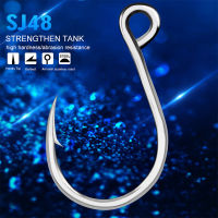 Proberos10pcs เบ็ดตกปลาน้ำเค็ม sj48 jigging Hook 1/0 #-11/0 # รุ่นสแตนเลสเบ็ดตกปลา