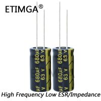 2pcs/lot High Frequency Low Impedance 63v 680UF Aluminum Electrolytic Capacitor Size 13*25 680UF 20% WATTY Electronics